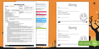 EYFS Sorry Stones Adult Input Plan and Resource Pack