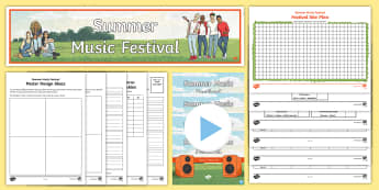 Year 6 Project Pack: Plan a Summer Music Festival Resource Pack - y6, year 6, after sats, project, festival, planning, budget, maths, art, poster, glastonbury, music,