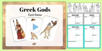 Greek Gods Top Trumps - Ancient Greek Gods Information Cards Teaching Pack, teaching
