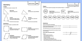Geometry Support Sheet - geometry, support sheet, support, sheet, ks3, maths