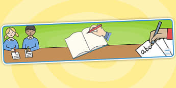 Editable Banner Writing - editable, editable banner, writing, display, banner, display banner, display header, themed banner, editable header, header