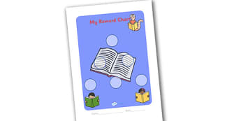 Literacy Themed Sticker Reward Chart 30mm - literacy reward chart, literacy chart, literacy sticker chart, literacy sticker reward chart, 30 sticker chart