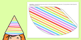 Rainbow Themed Birthday Party Hats - parties, birthdays, props