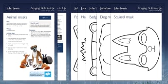 John Lewis Christmas Animal Masks Activity