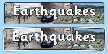 Earthquake Display Banner - geography, natural disasters, header