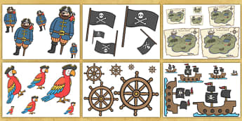 Pirate Size Ordering Activity - pirate size ordering, pirate size ordering activity, pirate, pirate ordering, cut out food, size ordering, size, ordering