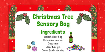 Christmas Tree Sensory Bag - christmas tree, sensory bag, sensory, bag, christmas