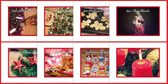 Christmas Photos with Vocabulary Display Posters