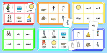 Initial s Sound Bingo and Lotto Game - initial sounds, s sound, bingo, lotto, s sound games, s sound lotto, s sound bingo, sound games, sound bingo
