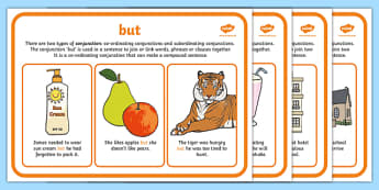 Conjunctions Display Posters - Conjunctions, Connectives
