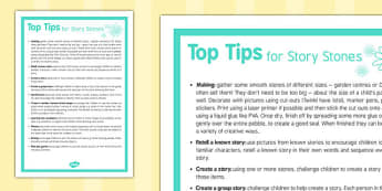 Top Tips for Story Stones - top ten tips, story stones, story, stones