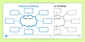 Thesaurus Challenge Worksheets - Thesaurus Challenge, Thesaurus, challenge, worksheet, work sheet, sheets, today's word, today, words, activity