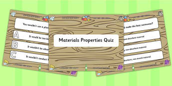 Material Properties PowerPoint Quiz - material, properties, quiz 
