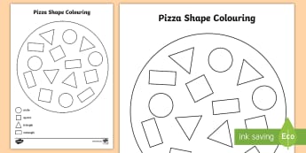 Shape Pizza Colouring Activity - shape, pizza, colouring activity
