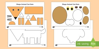 2D Animals Activity Sheets