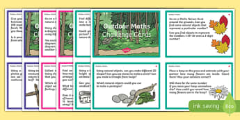 Outdoor Maths Challenge Cards