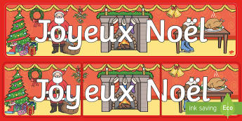 Banderole d'affichage : Joyeux Noël - Noël, Christmas, banderole, affichage, panneau, banner, display, joyeux, merry, French