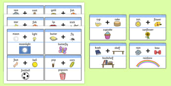 Compound Word Matching Game - Compound Words, compound word activities, matching game, word game, literacy game, compund and complex explanations