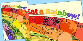 Eat a Rainbow Large Display Poster - eat, rainbow, display poster