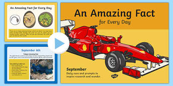 An Amazing Fact a Day September PowerPoint - amazing, fact, day, september