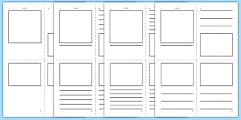 Mini Book Template  - mini book, booklet, pamphlet,  template, templates, blank, books, mini-book, creative, how to make, create, your own