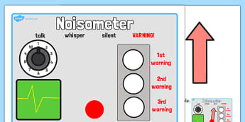 The Noisometer - Noise, level of noise, behaviour management, inside voices, quiet, class management, noise control, sound control