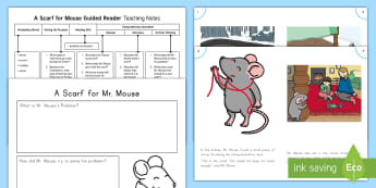A Scarf for Mr. Mouse Guided Reader Teaching Resource Pack - Guided Reading, Winter, Reading, Small Group, Problem and Solution, Comprehension