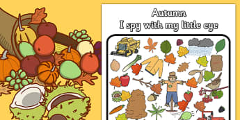 Autumn Themed I Spy With My Little Eye Activity - season, weather