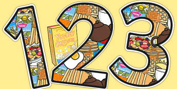 Breakfast Club Themed A4 Display Numbers - breakfast club, display