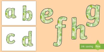 Editable Garden Themed Display Alphabet Numbers and Symbols