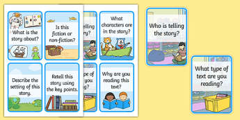 Reading Comprehension Question Cards - reading, reading cards, reading flash cards, comprehension, reading comprehension, comprehension card, reading question cards
