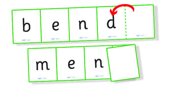 Phase 4 CVC CVCC Words Folding Strips- phase four, phase 4, CVC, folding strips, CVC strips, phase four strips, phase four games, word strips