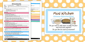 Cinnamon Spiced Mud Bread EYFS Mud Kitchen Plan - mud kitchen