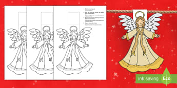 Christmas Angel Display Bunting English/Spanish - Christmas Angel Bunting - christmas, angel, bunting, display, chritmas, chriatmas, christms, christa