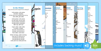 Winter Themed Songs and Rhymes Resource Pack - winter, songs, rhymes, resource, pack