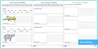 Ronald the Rhino's Riddles Activity Sheets - Children's Books, Ronald the Rhino, children's book, rhyme, story, text, rhyming couplets, syllabl
