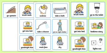 Visual Timetable (Getting Ready For Bed - Boys) - getting ready for bed, bed, bedtime, Visual Timetable, SEN, Daily Timetable, School Day, Daily Activities, Daily Routine KS1, good night, bedtime story, brush teeth, boys