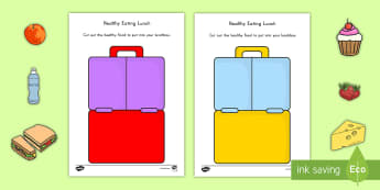 Healthy Eating Lunch Activity - food, eating, healthy food, activity, fruit