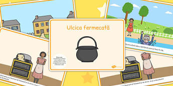 Ulcica fermecata, lectura, rezumat cu imagini, planse imprimabile, Romanian