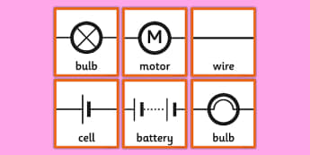Circuit Symbols Memory Cards - circuit, symbols, scientific, pictures, diagram, electricity, ks2, key stage 2
