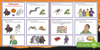 KS2 Halloween Ice Breaker Cards - would you rather, discussion starters, PSHCE, Halloween activities, games, opinion, warm-Up