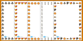 Thanksgiving Themed Page Borders - Thanksgiving, page borders