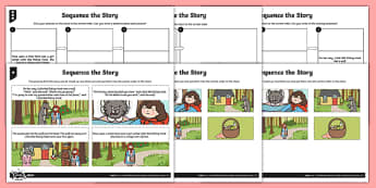 Little Red Riding Hood Sequence The Story Activity Sheet Pack, worksheet