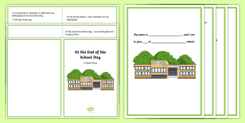 At the End of the School Day Social Stories - social story, remembering belongings, equipment, taking things home, independent