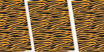 Tiger Themed Pattern A4 Sheets - safari, safari animal themed sheets, tiger pattern sheets, tiger sheets, tiger a4 sheets, animal patterns, tiger coat