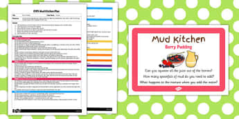 Berry Pudding EYFS Mud Kitchen Plan - berry, pudding, eyfs, kitchen