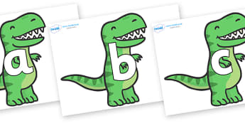 Phoneme Set on T Rex Dinosaurs - Phoneme set, phonemes, phoneme, Letters and Sounds, DfES, display, Phase 1, Phase 2, Phase 3, Phase 5, Foundation, Literacy