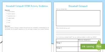 Snowball Catapult STEM Activity - marshmallow, STEM, science, engineering, technology, math, winter, problem-solving, investigating, f