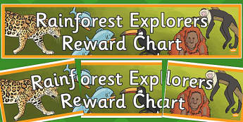 Rainforest Explorers Reward Chart Display Banner - rainforest