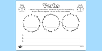 Verbs Comprehension Worksheet - verbs, comprehension, worksheet